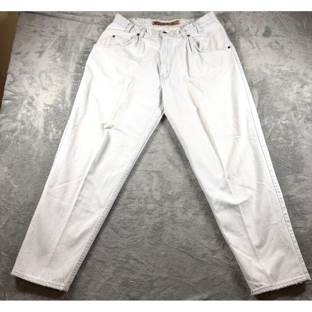 VTG Levi's SilverTab Relaxed Tapered Jeans USA Made Light Wash 36x30 Grunge